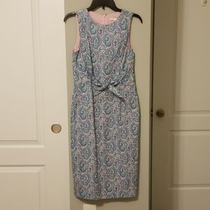 ANTONIO MELANI Blue and Pink Paisley Dress